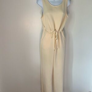 Sleeveless Jumpsuit Cream Size 2XL (Fits like L)